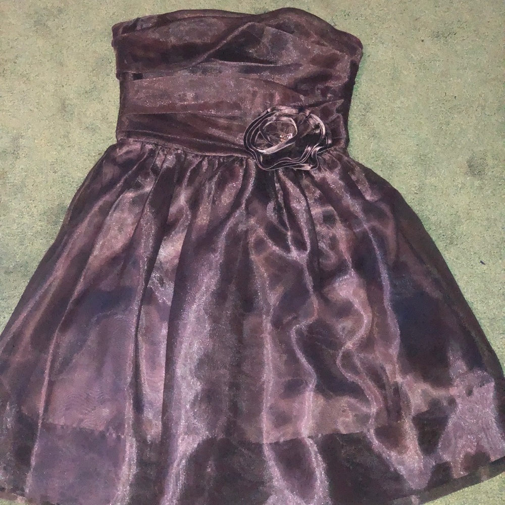 Gray strapless Vonmaur Dress